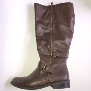 Lane Bryant Brown Wide Fit Riding Boots Size 11